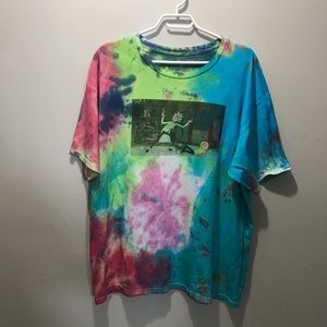 Tie dye rick and morty tee